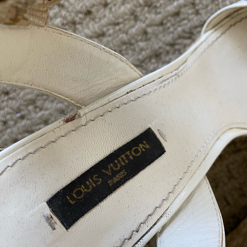 Louis Vuitton White Patent Leather Espadrilles - Picture 5 of 8